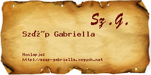 Szép Gabriella névjegykártya