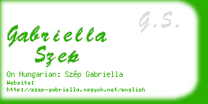 gabriella szep business card