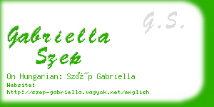 gabriella szep business card